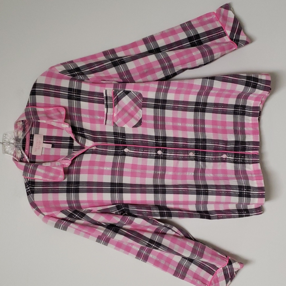 Victoria's Secret pink plaid‎ pajama set